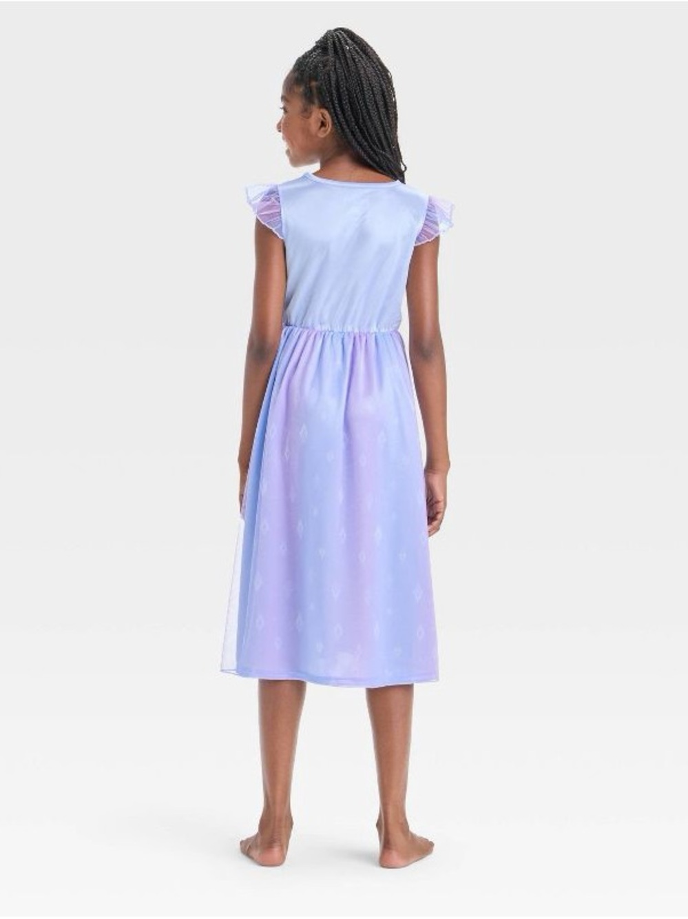 NWOT Disney Purple and Blue Elsa Nightgown with Sheer Overlay Size 8 (M) - Picture 2 of 9